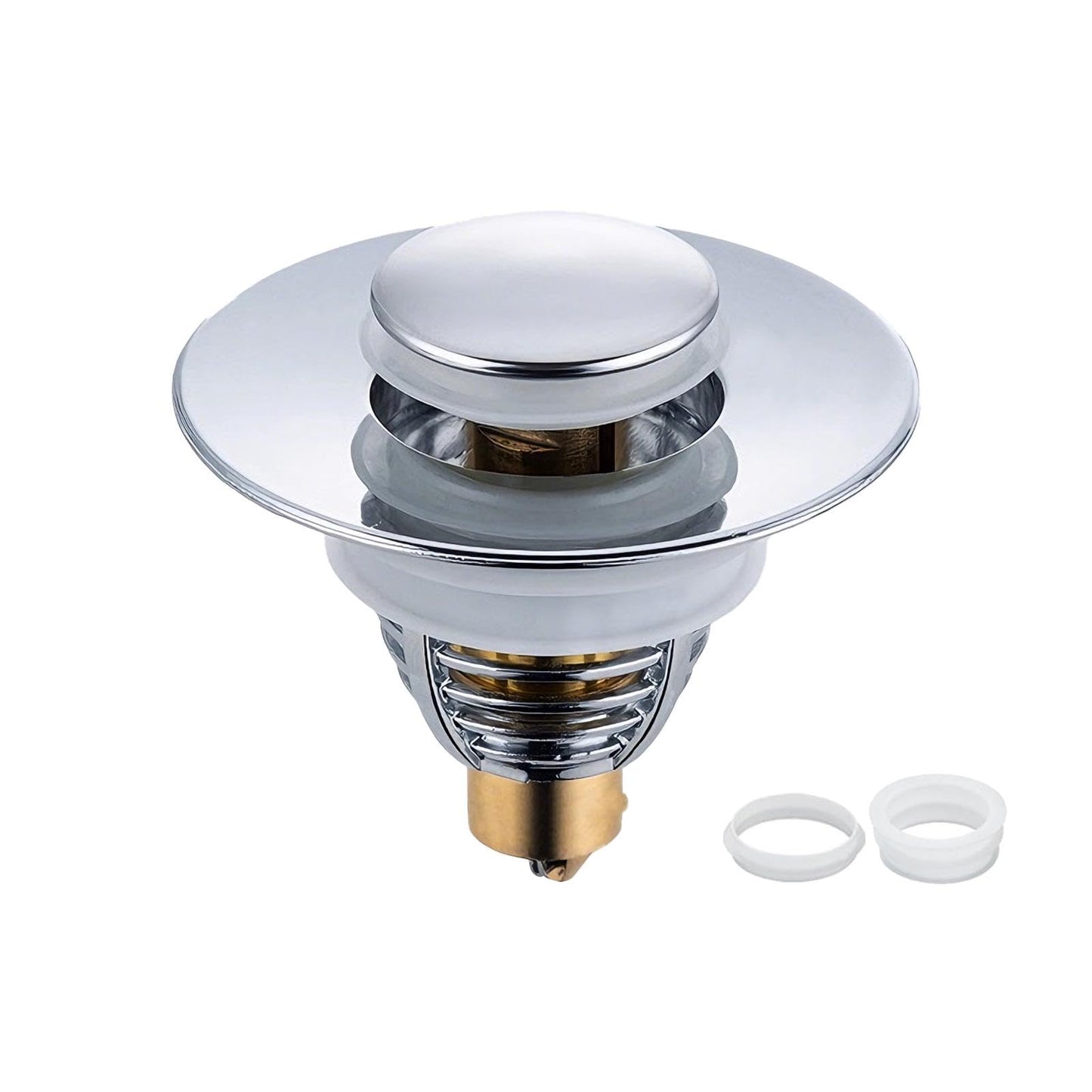 Sink Plug Replacement, P-op Up Sink Hole Cover with Strainer Hair Catcher for 32-42mm Drain Holes