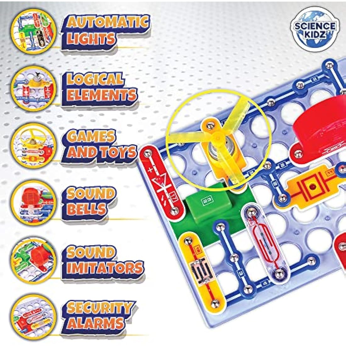 Science Kidz Electronics Kit - Electric Circuits - 188 - Science Experiments Set For Kids Age 5-10 - Educational STEM Toys