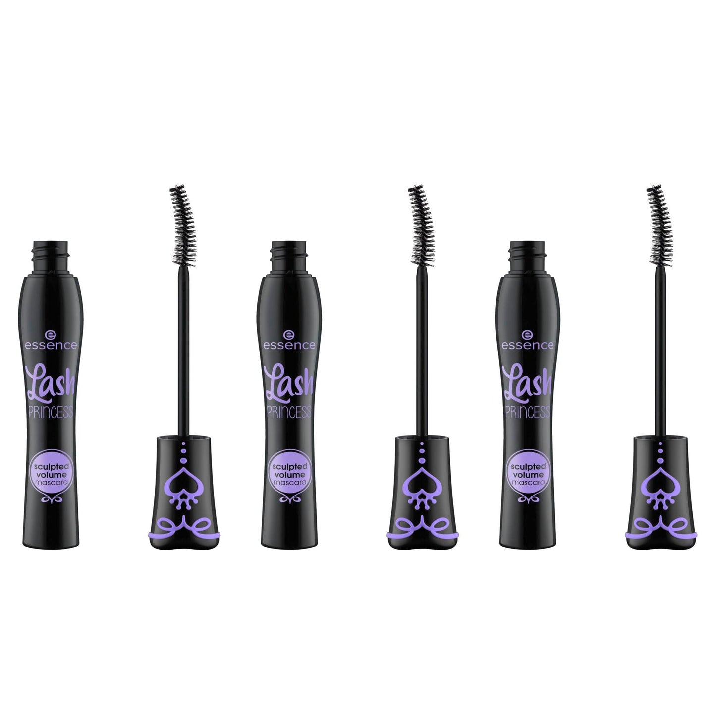 essence Lash Princess Sculpted Volume Mascara, Black, Defining, Volume-Shaping, Vegan, Conforms to Our Clean Beauty Standard, Pack of 3 (3 x 12 ml)