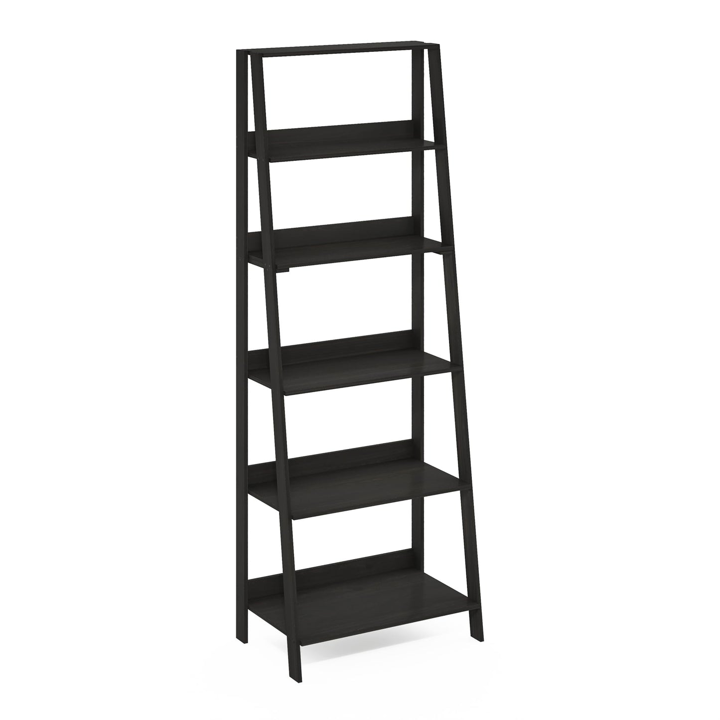 Furinno LADDER Shelf, 6-Tier Ladder Book Shelf, Bookcase, Storage Shelves, Storage Rack, for Organization and Storage, Living Room, Home Office