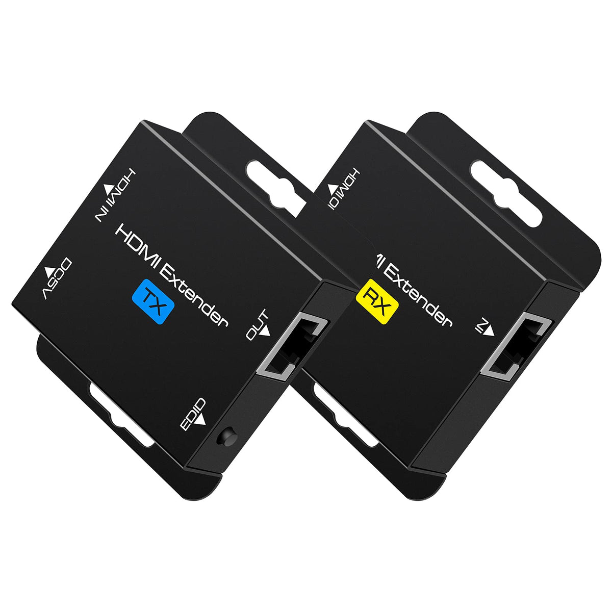HDMI Extender Over ethernet Cat5e Cat6 200FT HDMI Ethernet Adapter Transmitter Sender Receiver Repeater Balun Support 1080P@60Hz 3D POC Copy EDID Up