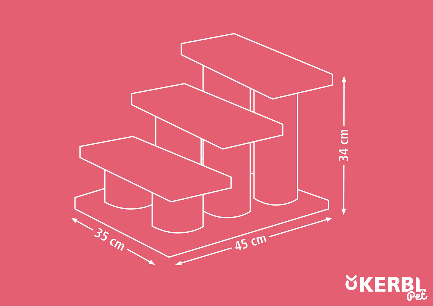 Kerbl Easy Climb Animal Steps, 35 cm/ 45 cm