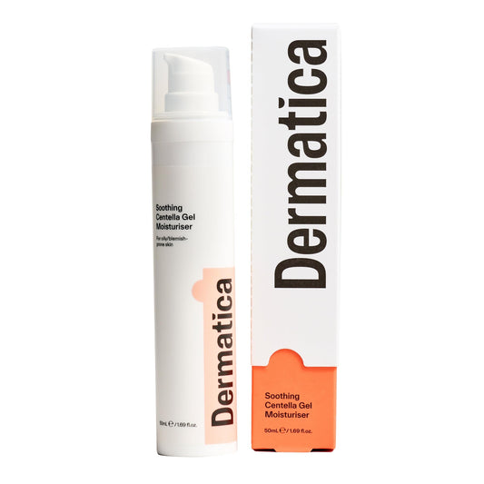 Dermatica Anti-Breakout Daily Soothing Centella Gel Moisturiser | Lightweight Face Hydrator for Women and Men | Locks in Moisture, Strengthens Skin