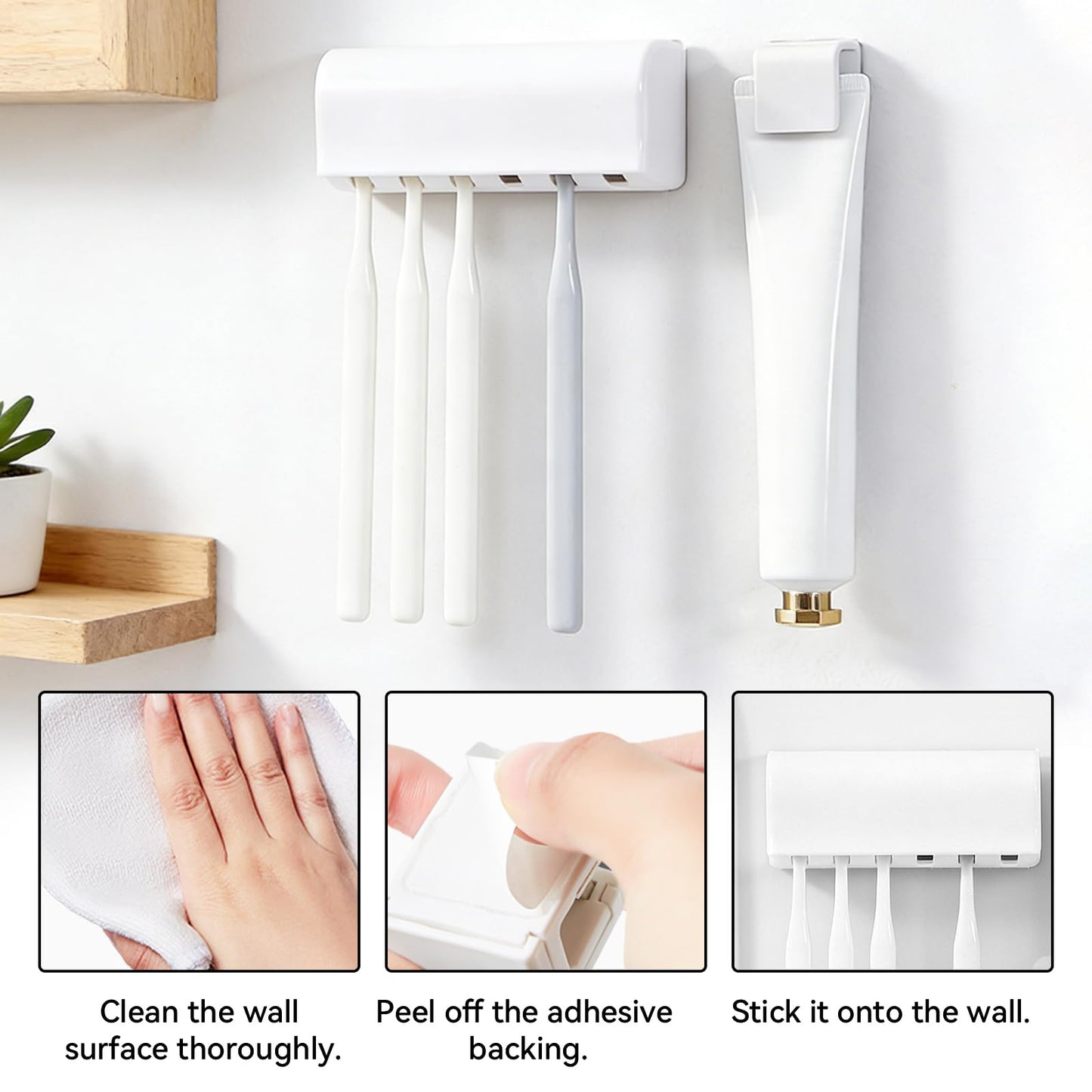 Electric Toothbrush Holder Wall Mounted, 3PCS Wall Mounted Toothbrush Holde