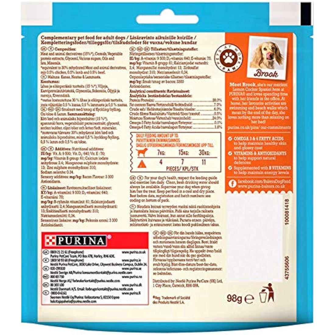Bakers Allsorts Chicken, Beef and Lamb Dog Treats 98g (Pack of 6)
