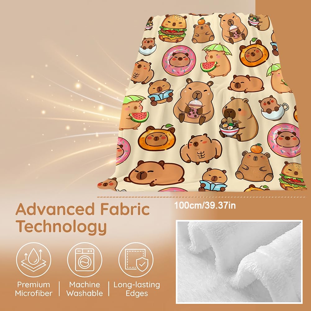 HAJXXMM Capybara Beach Towel, Capybara icrofibre Beach Towels for Adults, 100cm x 130cm, Soft Fluffy Quick Dry Towel For Men Women, Bathroom, Holiday