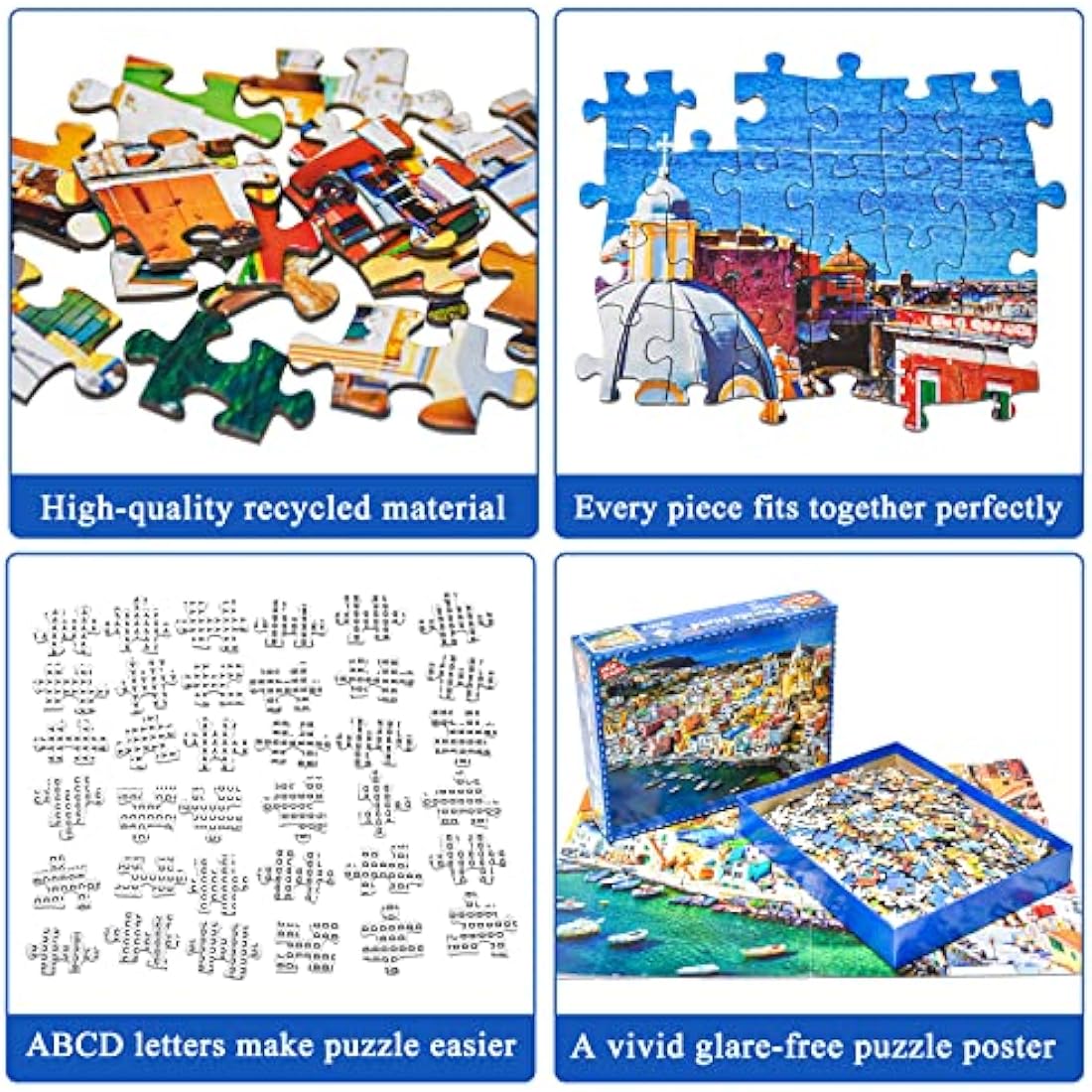 Procida Island Jigsaw Puzzles for Adults 1000 Piece Marina Corricella Jigsaws 1000 Pieces for Adults Gifts