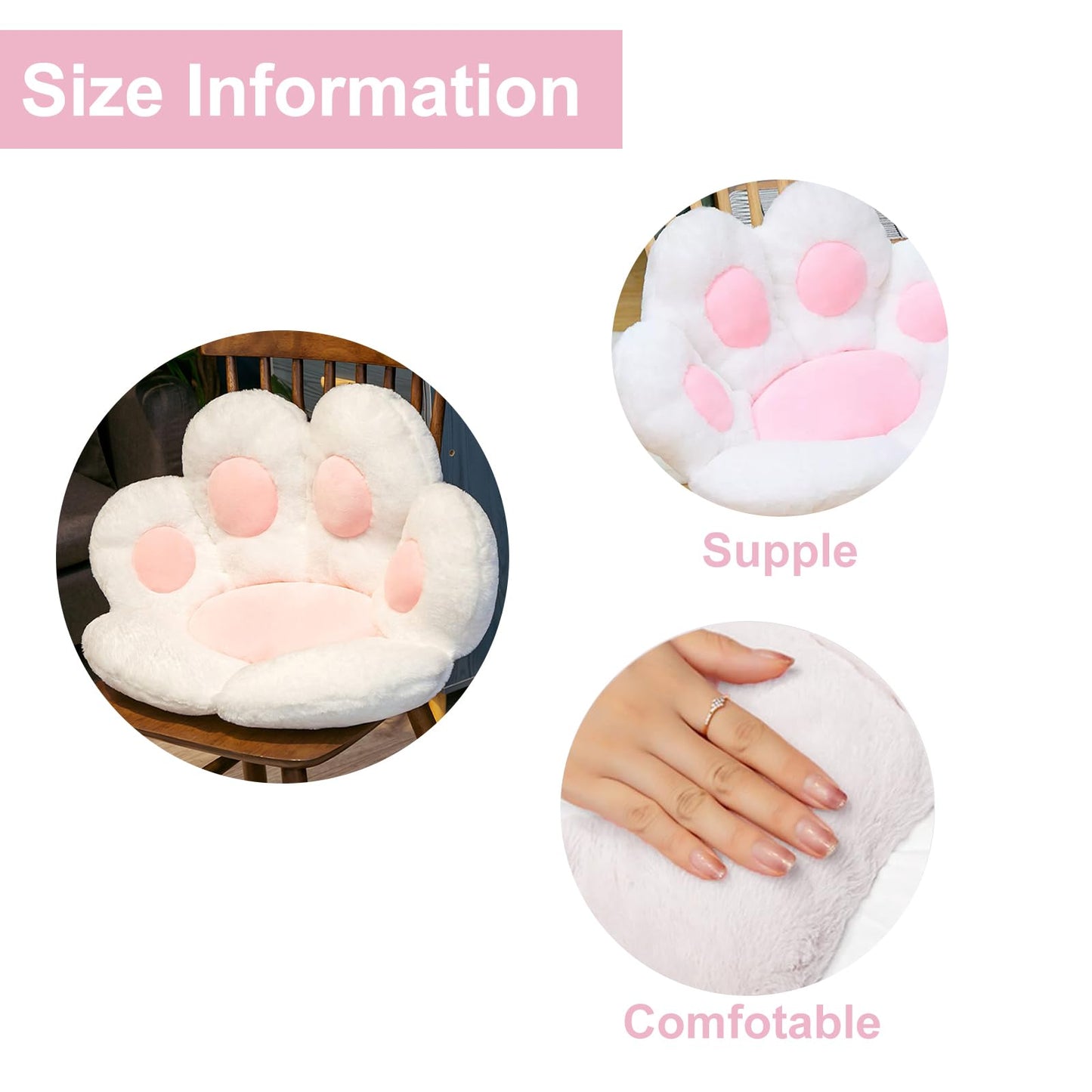 Cat Paw Seat Cushion Cute Shaped Chair Cushion for Office, Car, Gaming