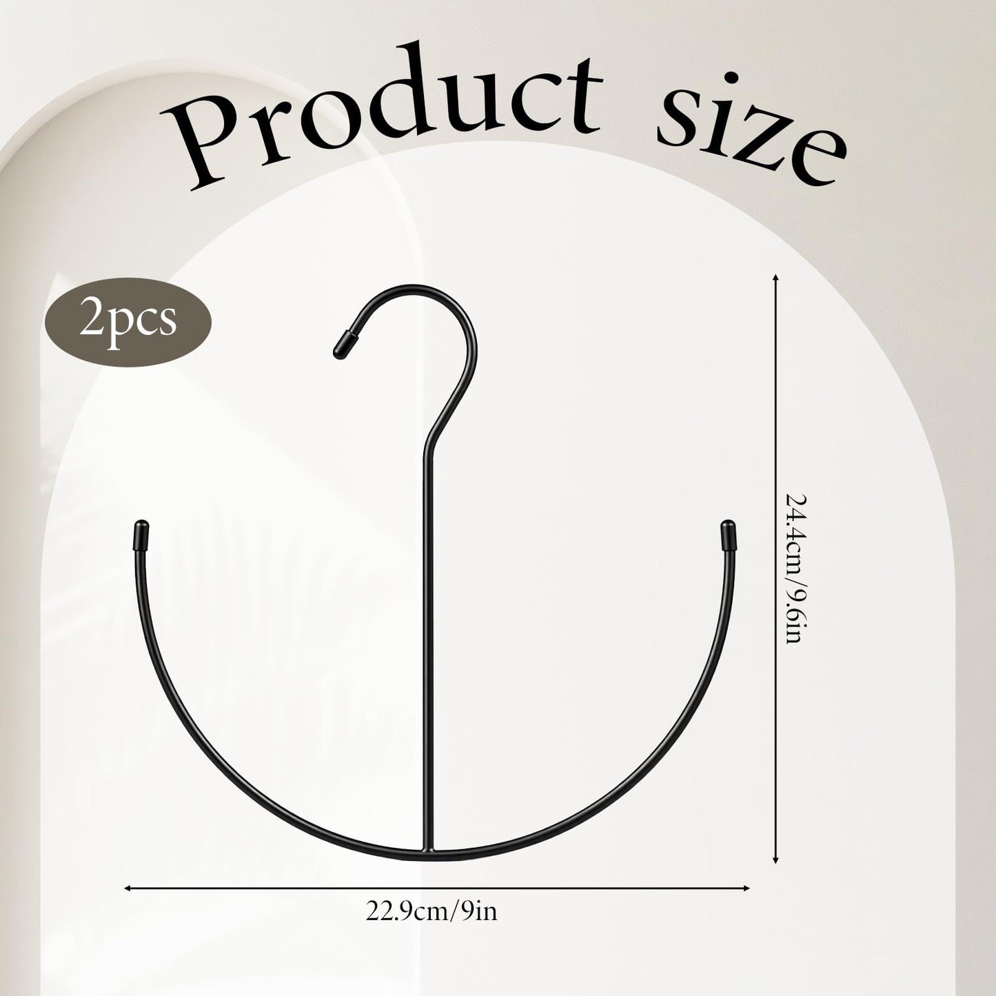 Tweruna 2 Pack Hat Hangers for Closet, Metal Closet Cap Holder for Baseball Caps, Black Hats Racks Baseball Cap Holder
