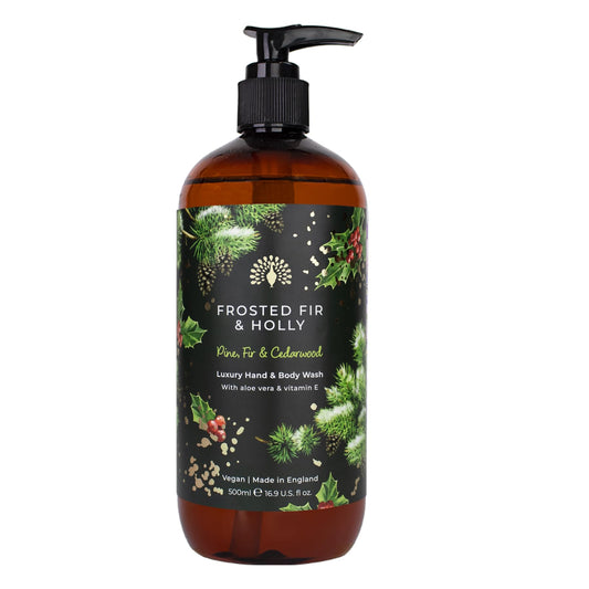 The English Soap Company Frosted Fir and Holly Hand and Body Wash 500ml
