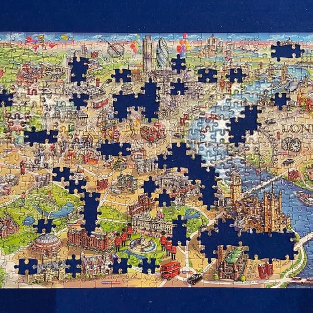 London Landmarks | 1000 Piece Jigsaw Puzzle | London Map Puzzle | Sustainable Puzzle for Adults | Premium 100% Recycled Board | Great Gift for Adults | Gibsons Games