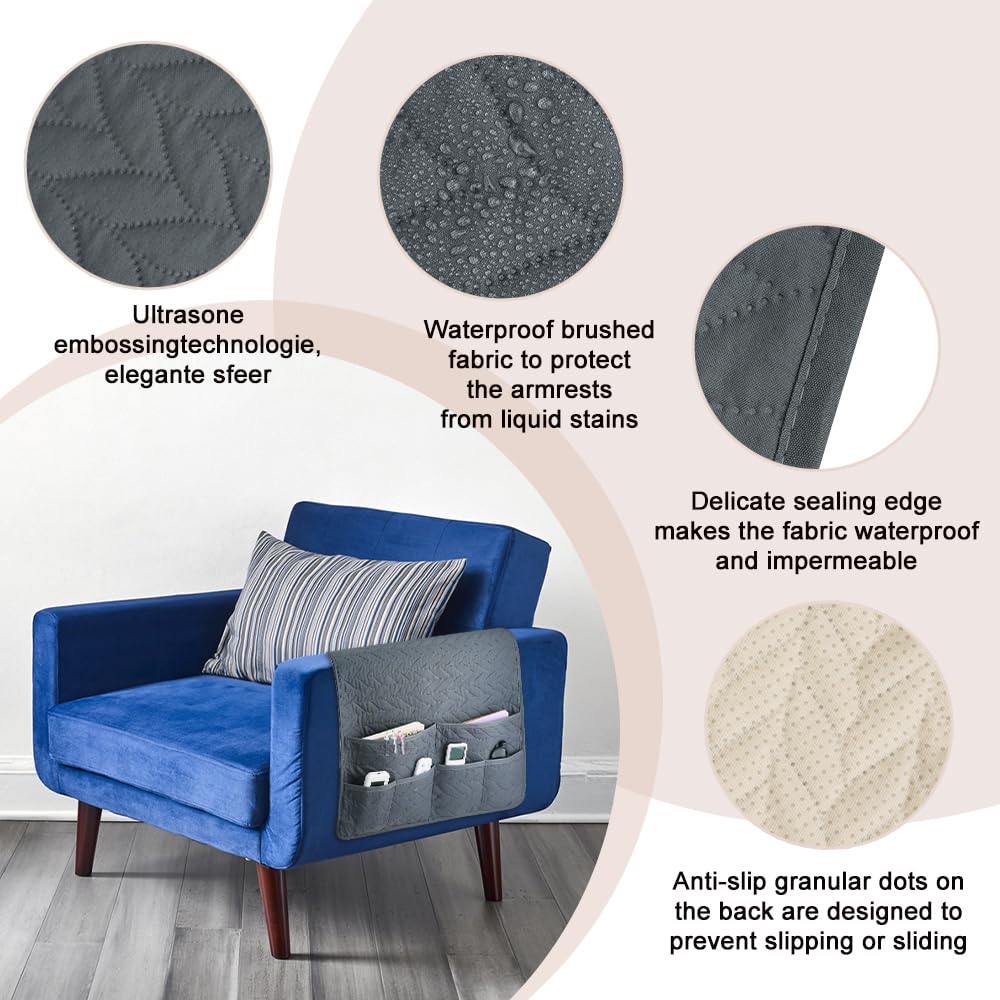 SITAKEGS Waterproof Sofa Armrest Organizer Couch Armchair Caddy Storage Bag