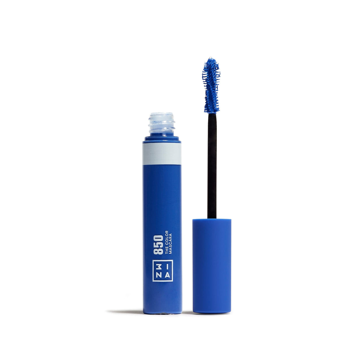 3ina MAKEUP - The Color Mascara 850 Blue with Vegetal Keratin Volume and Lift Long-Lasting Flake Free Lengthening for Sensitive Eyes Vegan Cruelty