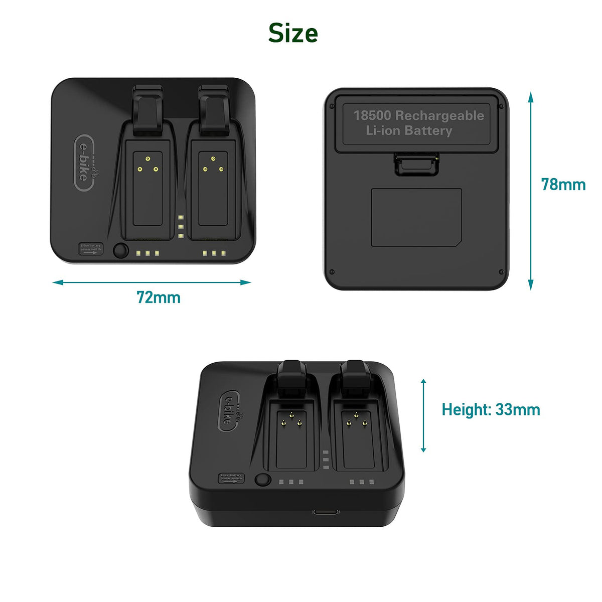 2-Port Battery Charger for SRAM Red eTap AXS Battery [Battery NOT Included]