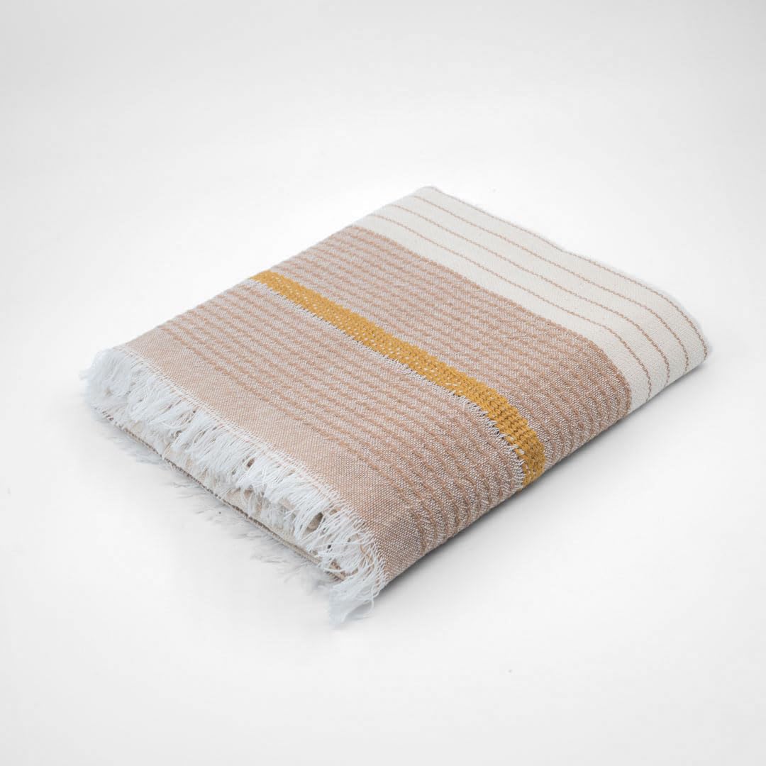 BERCA HOME Olympos Turkish Beach Towel ? Lightweight, Quick Dry, Sand Free ? 100% Cotton Peshtemal Hammam & Bath Towel ? 90x190 cm ? Soft & Compact