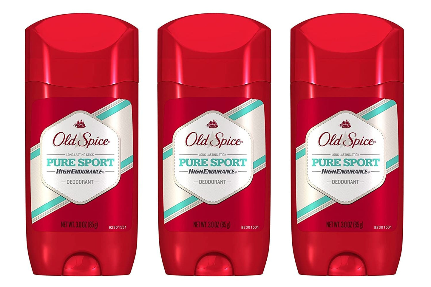 Old Spice Deodorant Stick, Pure Sport High Endurance, 3.0 oz Pack of 3)