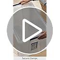 BANKERS BOX 85L Plastic Storage Boxes with Lids. ProStore Super Strong Stackable Plastic Storage Boxes (37.5 x 58 x 38.5cm), Made in the UK, Clear