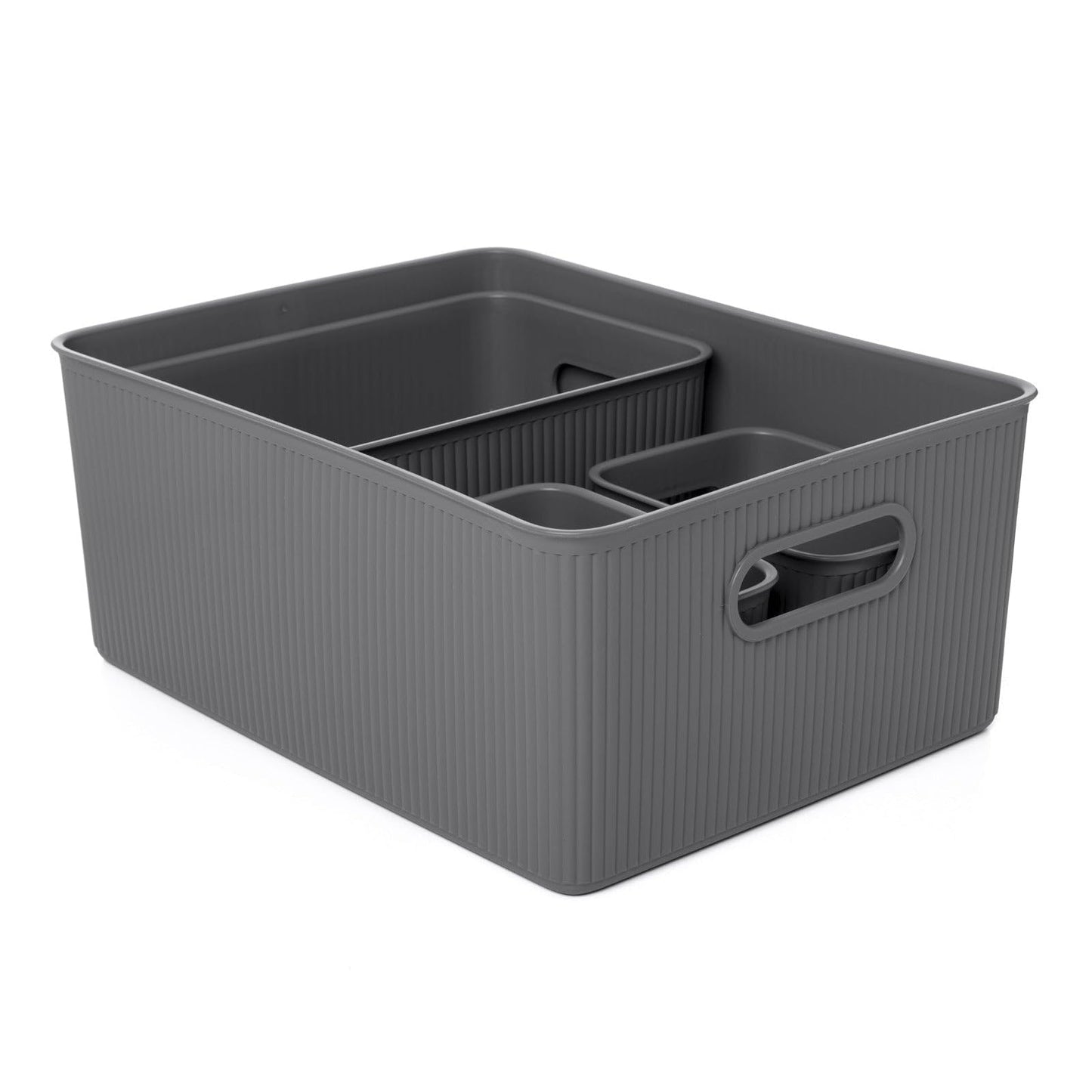 TATAY Storage Basket Baobab 29.4x38.5x16 cm Set of 4 Organiser Boxes