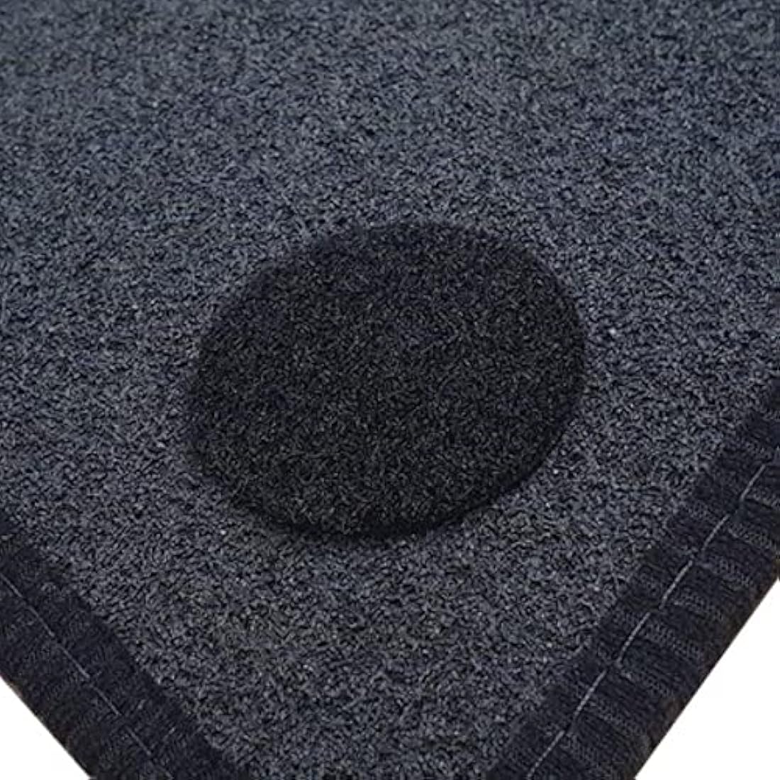 Car Mats FOR BMW 1 Series (F20/F21) 2011-2019 Black Carpet - Blue Ribbed Trim - Black Rectangle Heel Pad [SAPP-1372]