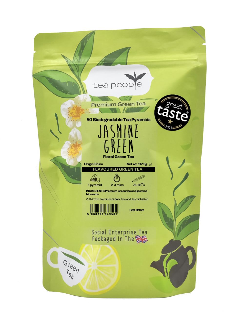 Tea People Jasmine Green - 50 Pyramid Refill Pack