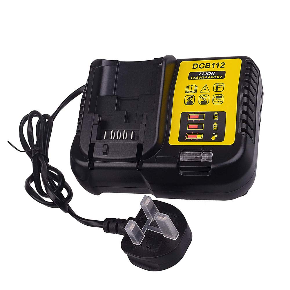 MANUFER DEC802 2A Fast Charger Replacement for Dewalt 12V-18V Lithium-ion Battery Charger Replacement for Dewalt Battery DCB101 DCB107 DCB112 DCB105