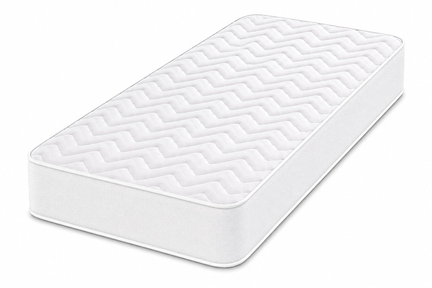 Starlight Beds White Chevron European Single Hybrid Mattress
