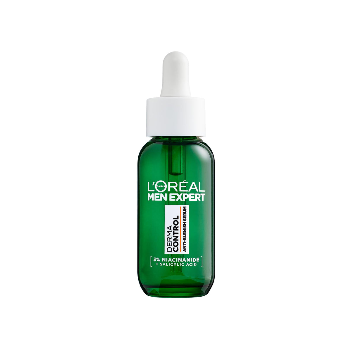 L'Or?al Men Expert Derma Control Anti-Blemish Serum, Smooth & Hydrated Skin, Reduces Imperfections, Blackheads & Post-Acne Marks, 30ml