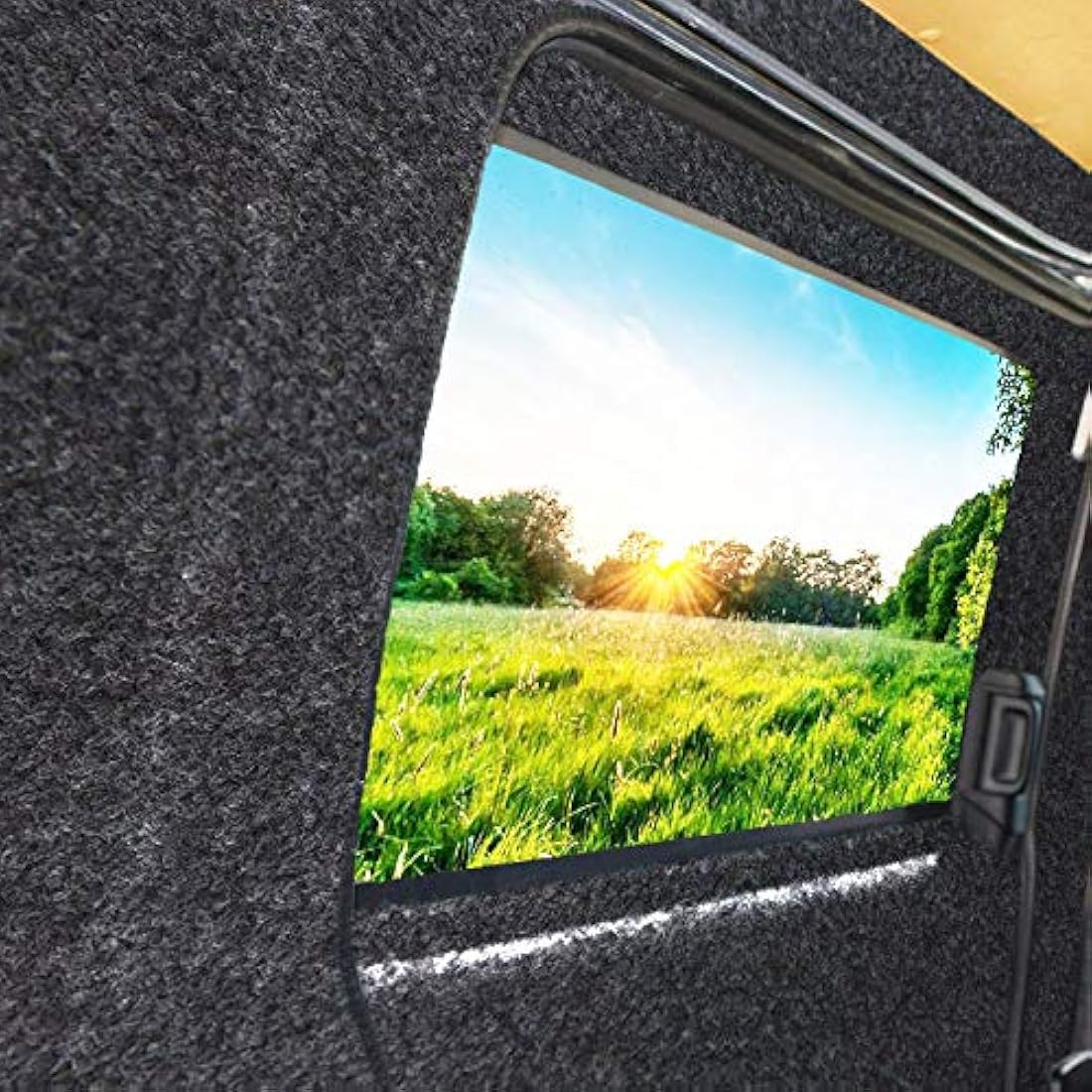 Shield-Auto-Care 4 Way Stretch Anthracite| Charcoal Grey Van Lining Camper Conversion Carpet Trim Bundle Kit-Includes High Temperature Trimfix Adhesive Glue (3 M + 3 Trim FIX)