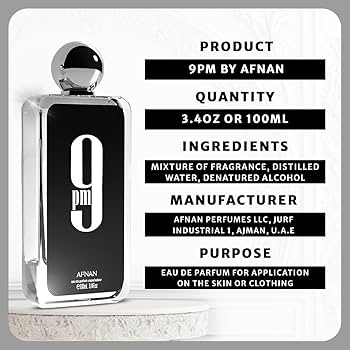 Afnan Perfumes 9PM Eau de Parfum 100ml Spray Men's Fragrance