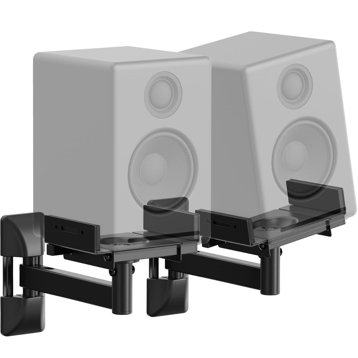 PUTORSEN Speaker Wall Mount ? Fully Adjustable Universal Speaker Bracket Wall, 2 Pack Boxes Wall Mount, Holds up to 25 kg