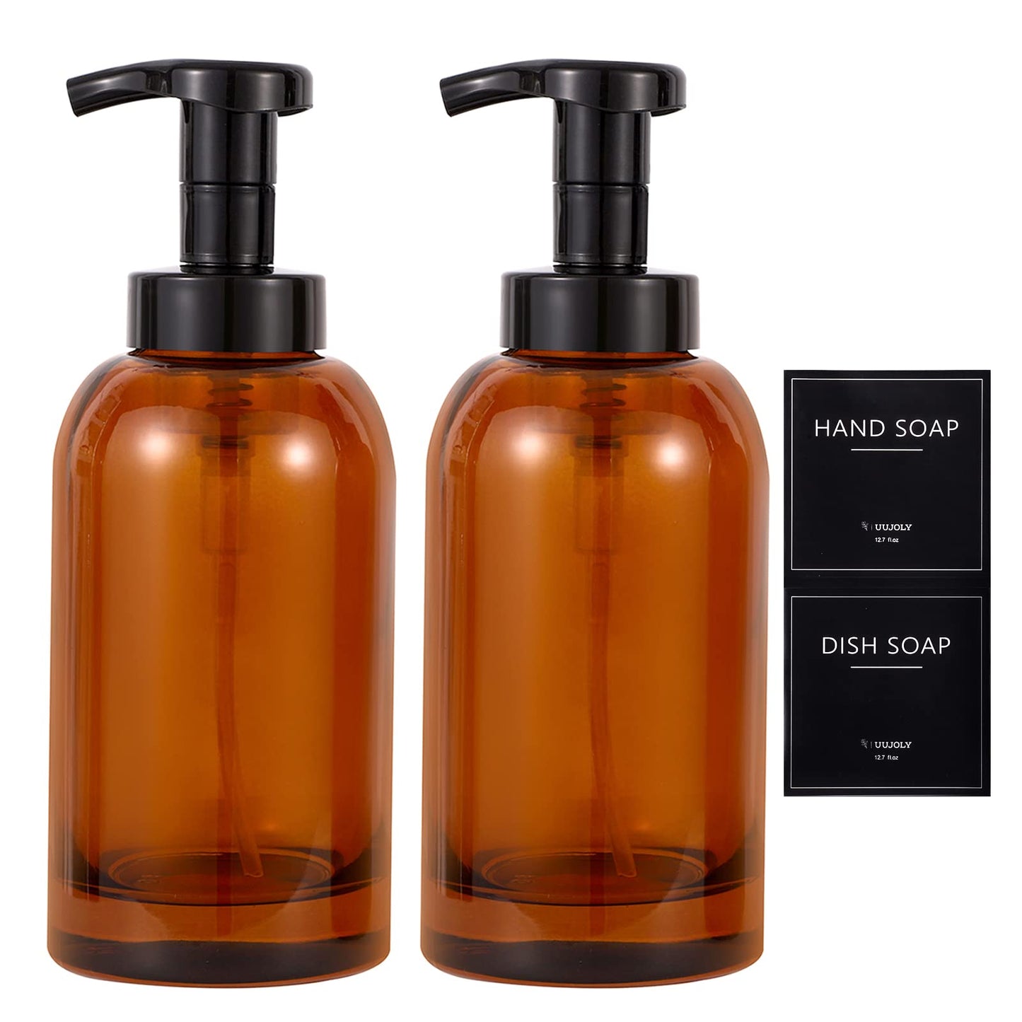 Foaming Hand Soap Dispenser Glass Jar Foam Dish Soap Dispenser for Bathroom and Kitchen Sink, Liquid Pump Bottle for Shampoo, Body Wash, Hand Soap,