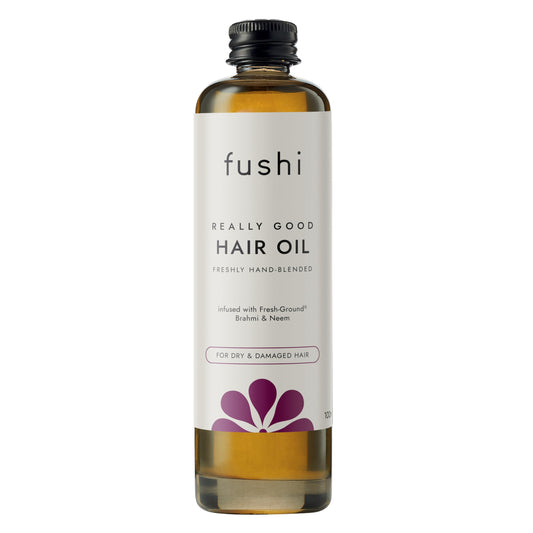 Fushi Really Good Hair Oil 100 ml | Rich in Antioxidants | Best for Dry & Damage Hair, Thinning Hair, Frizzy Hair | Ethical & Vegan Society Approved |