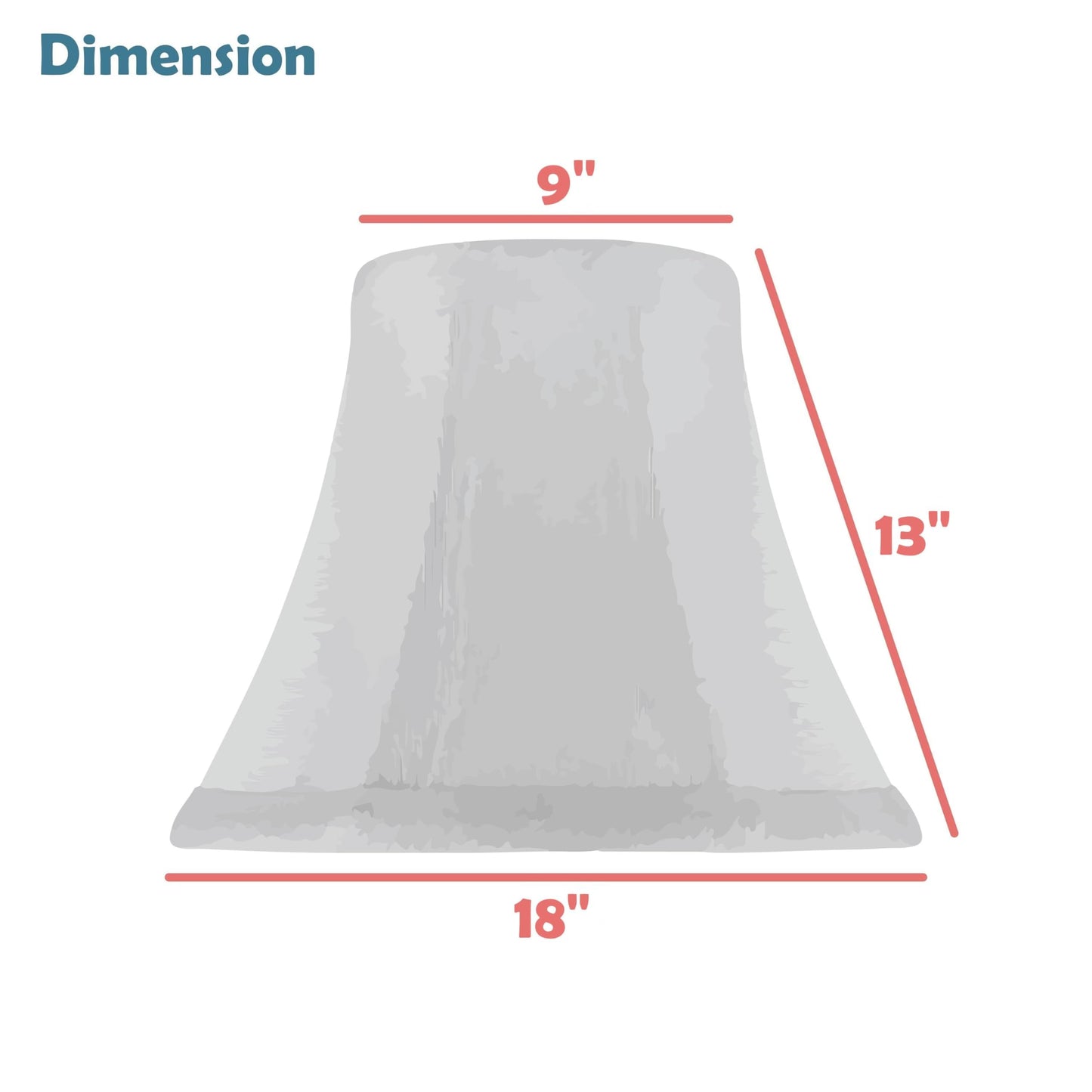 Aspen Creative 38001A Transitional Bell Shaped Collapsible Spider Construction Lamp Shade in Natural, 9" Top x 18" Bottom x 13" Slant Height