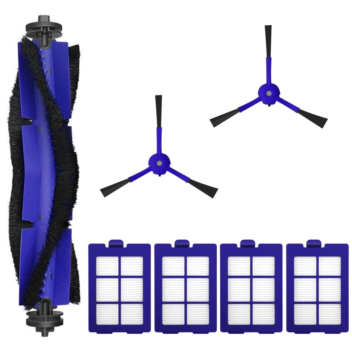 Auoiian X8 Filters & Replacement Parts Kit for Eufy RoboVac X8 / X8 Hybrid ? Washable & Reusable, 1 Roller Brush, 2 Side Brushes, 4 HEPA Filters ?