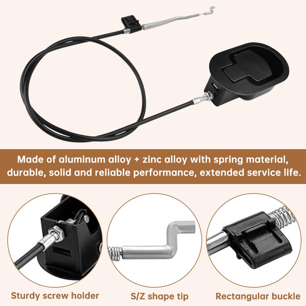 ZESHGON Recliner Release Pull Handle, Aluminium Alloy Universal Chair Release Pull Handle Replacement with Cable