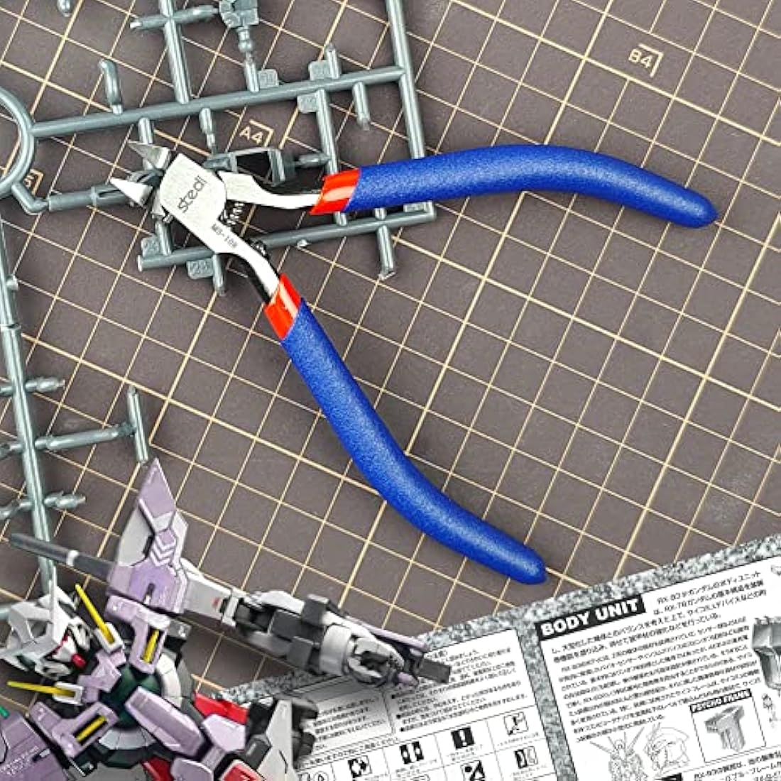 stedi 5-inch Model Nipper, with Ultra-Thin Single-Edge and Blade Case Plastic Model Tools for Gundam Repairing Plastic Model and Fixing, Blue…