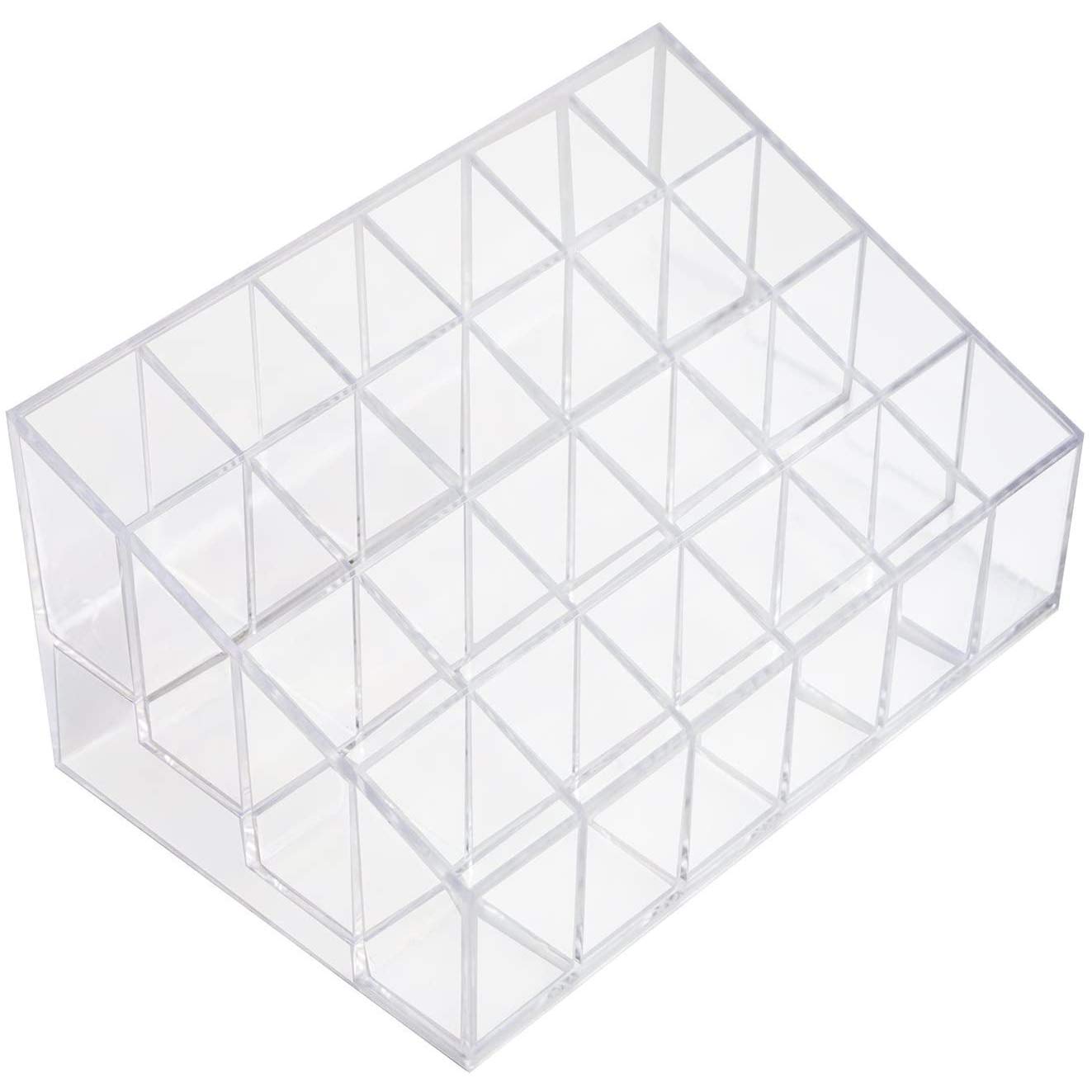 Shiwaki 24 grid transparent plastic storage box household small items storage box transparent crystal box item display stand