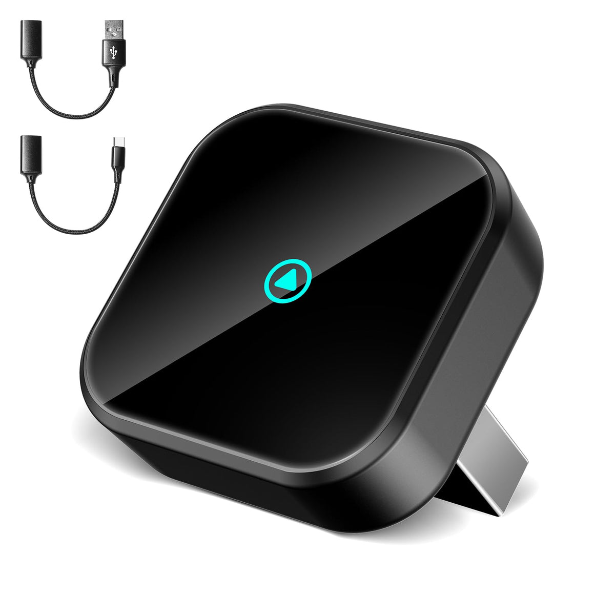 TINAZEOK T3 Mini Wireless CarPlay Adapter for iPhone, Convert Wired to Wireless Car Play, Plug & Play with Type-C/USB, Compatible with Cars from 2016,