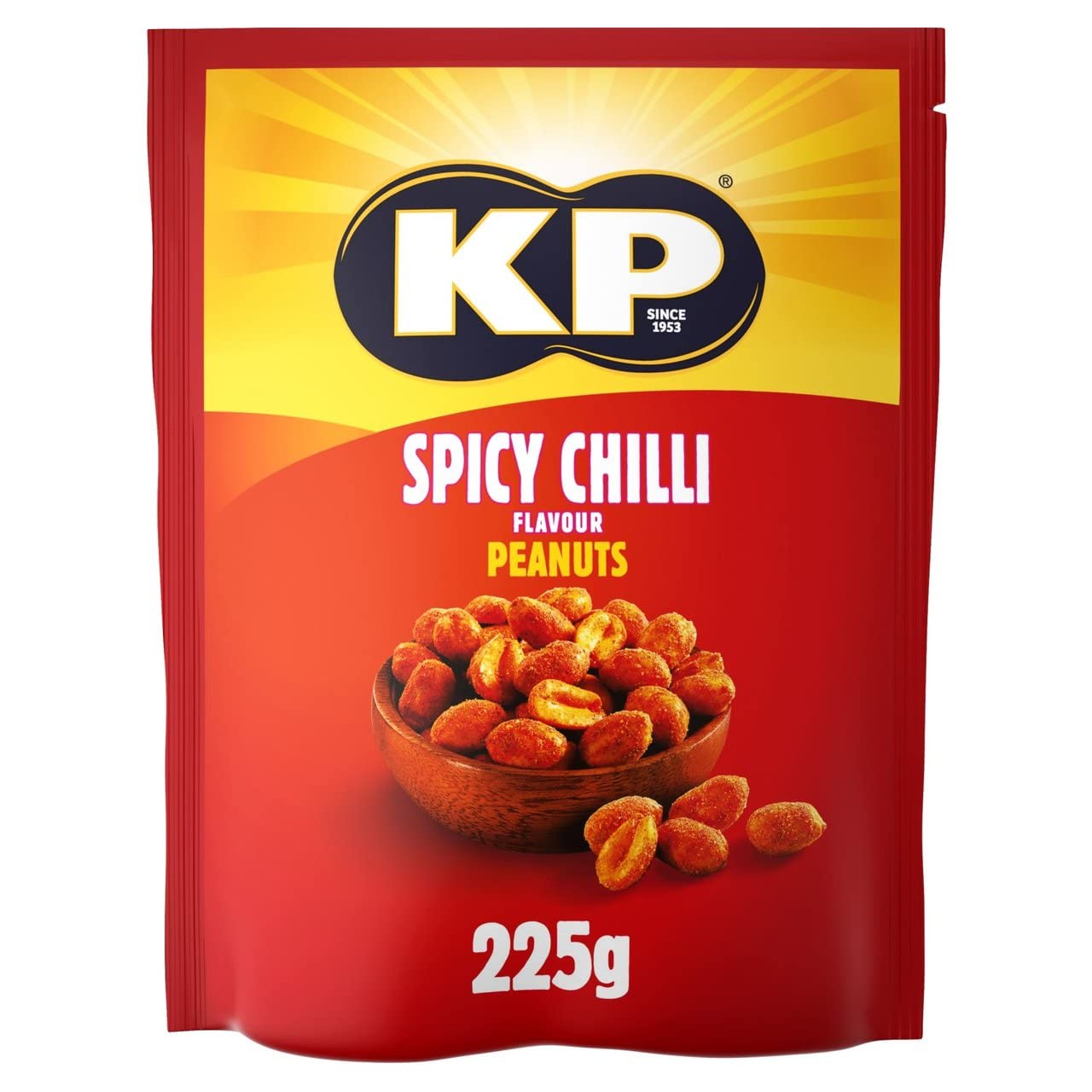 KP Spicy Chilli Peanuts 225g, Case of 8