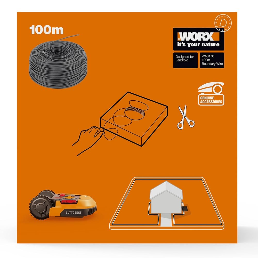 Worx WA0178 100 m Perimeter Wire for Black Roid M?hroboter