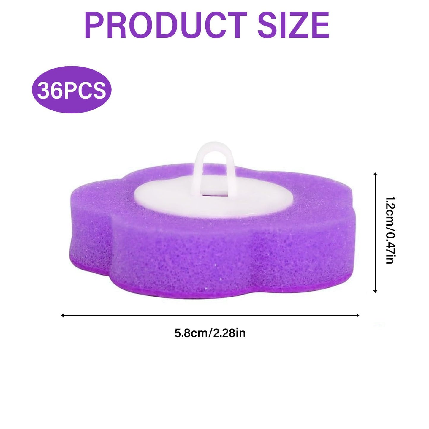 Disposable Toilet Brush Refills,30 Pcs Toilet Wand Replacement Heads-Purple