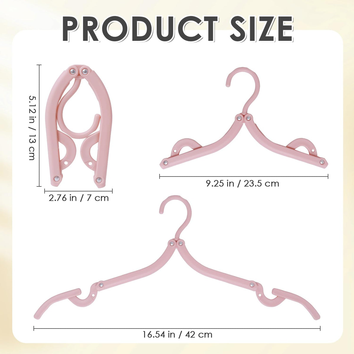 20PCS Folding Clothes Hangers Travel Portable Plastic Coats Hangers 4Colors