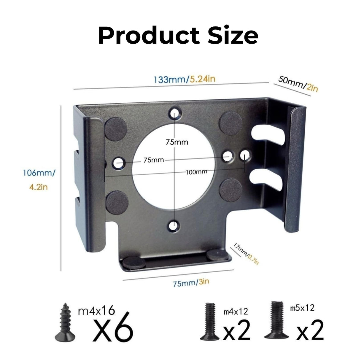 VVGAOGES Aluminum Alloy Stand for Mac Mini M4/M4 Pro - Under Desk Mount Bracket with Cooling Design & Desktop Optimization (Black)