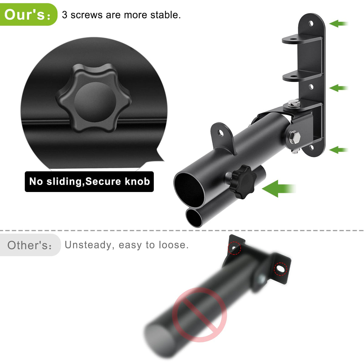 Kipika Wall-Mount Landmine Attachment - Compatible with 1" Standard & 2" Olympic Bars - Heavy-Duty Swiveling T-Bar Row Platform for Enhanced Home Gym