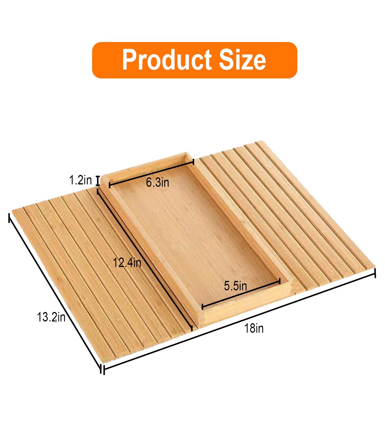 Wooden Sofa Arm Tray Table: Foldable Sofa Armrest Tray Anti-Slip Design