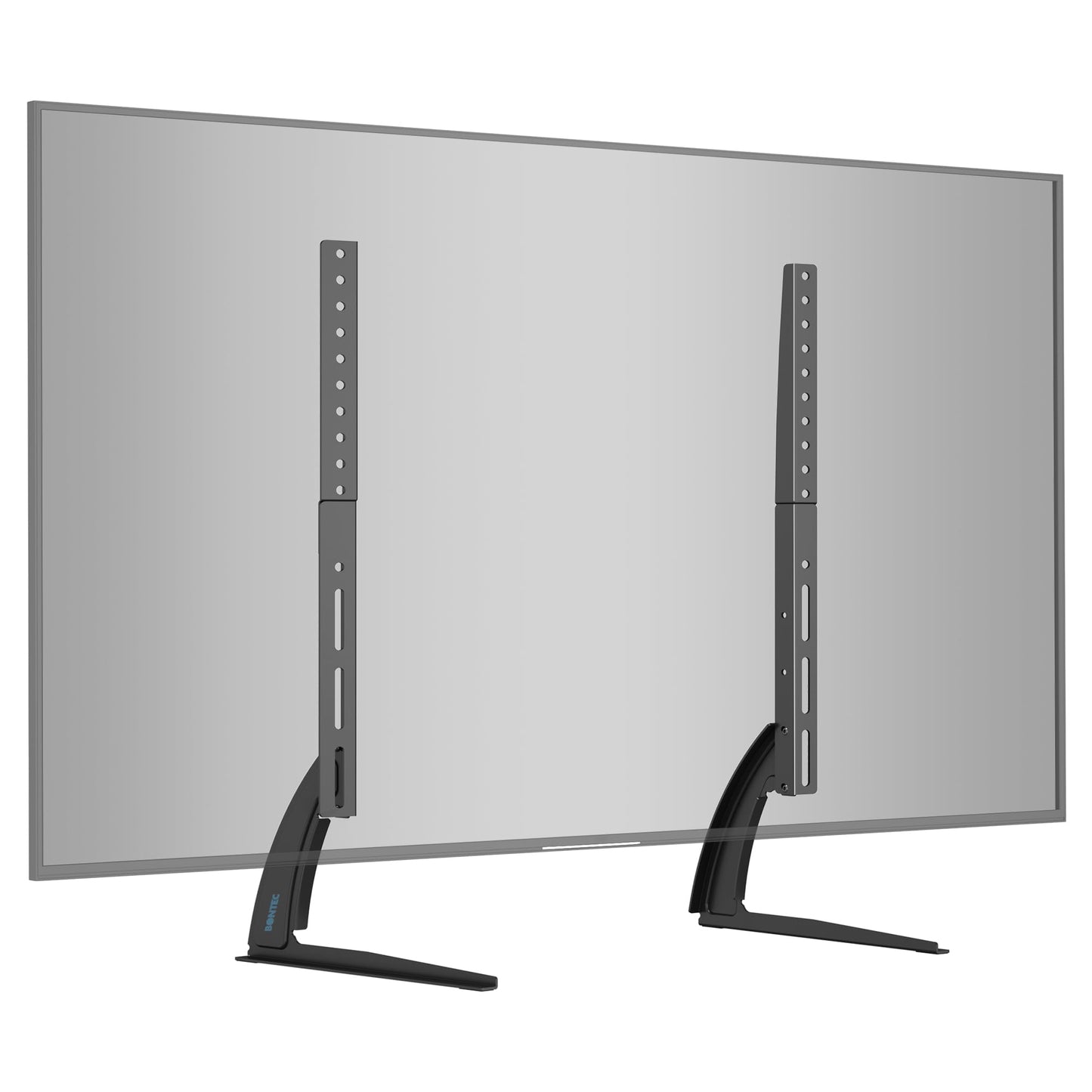 BONTEC Universal Table Desk Pedestal TV Stand for 22-65" LCD/LED TVs, VESA 50x50mm to 800x400mm, Max 50kg Weight Capacity, Adjustable Height,