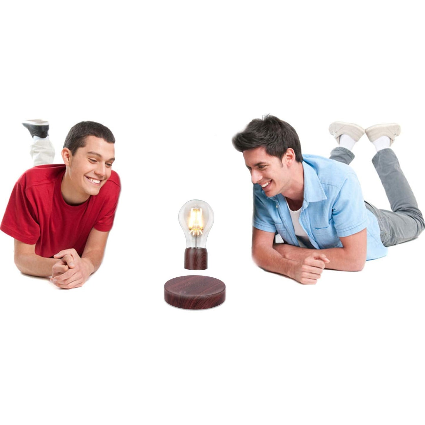 VGAzer Magnetic Levitating Floating Wireless LED Light Bulb Desk Lamp for Unique Gifts, Room Decor, Night Light, Home Office Decor Desk Tech Toys