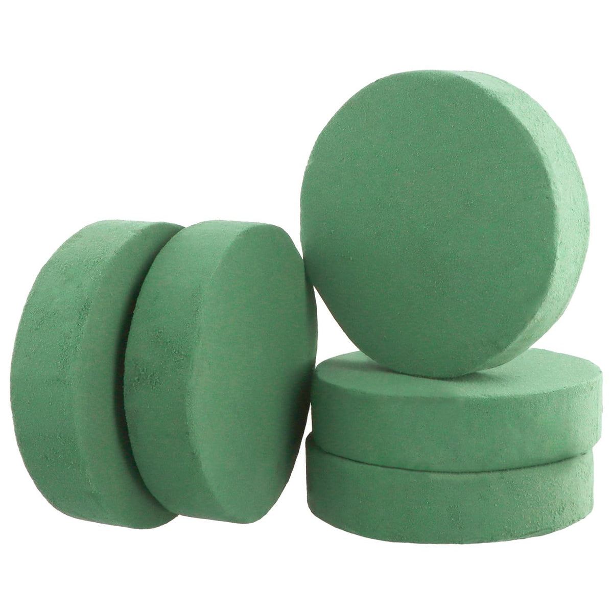 QWORK? 5pcs 16.5 x 4 cm Floral Foam cylinders for Arrangements, Bouquet Foam in Green, Ideal for Weddings and Celebrations