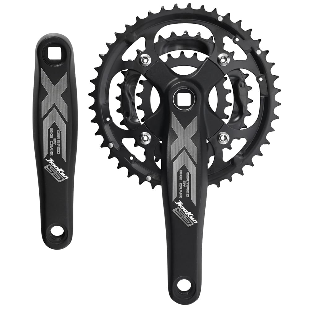 CYSKY 3x 9/10 Speed Bike Crankset 170mm 104/64 BCD Crank Arm Set 44-32-22T/42-32-24T Easy to Replacement MTB BMX Road Bicycle Crankset Compatible with