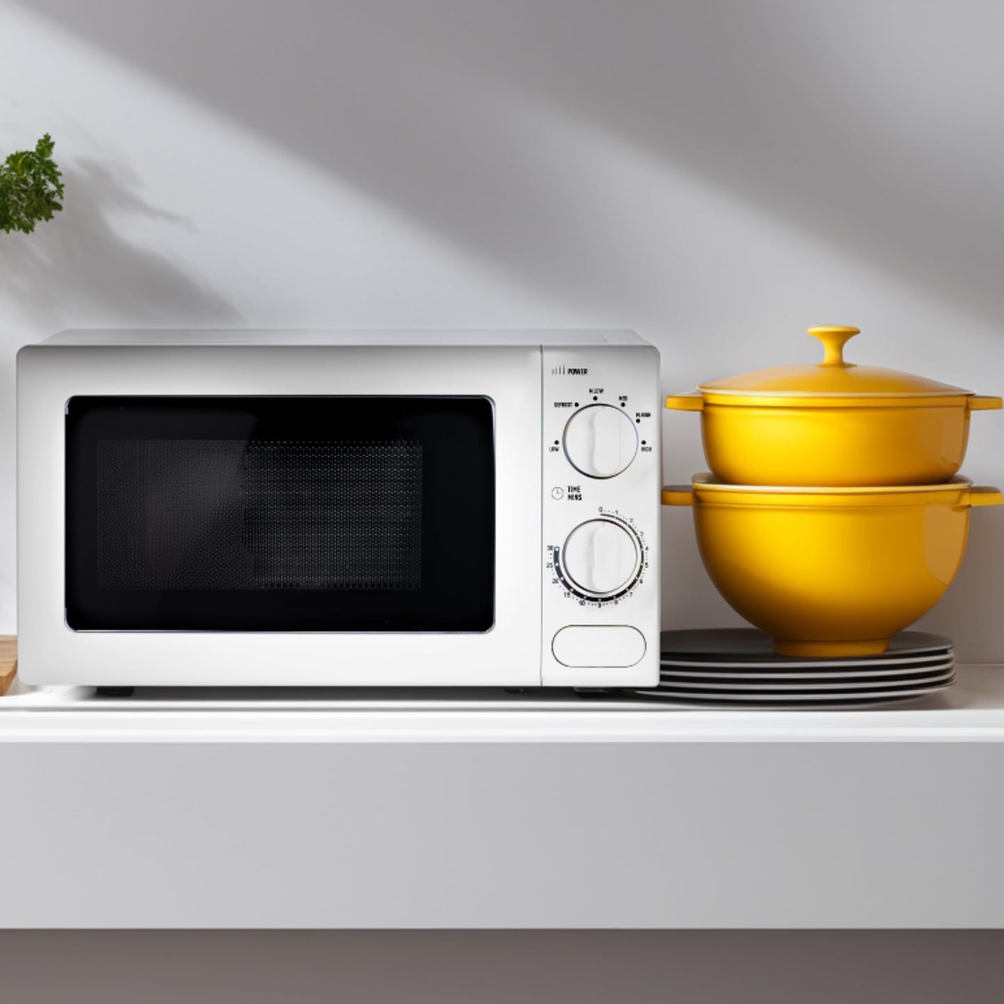 Haden 17l Microwave Oven - 700W Microwave, 6 Power Levels, 30 min Timer - Easy To Use and Clean - Defrost, Express Cooking - Small and Affordable